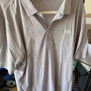 Express Men's Light Gray Polo Shirt